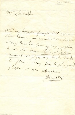 Lot 768 - DONIZETTI GAETANO: (1797-1848)