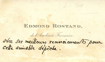 Lot 1070 - ROSTAND EDMOND: (1868-1918)