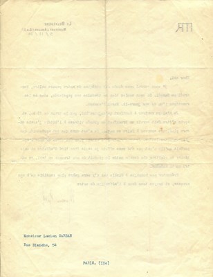 Lot 855 - RAVEL MAURICE: (1875-1937)