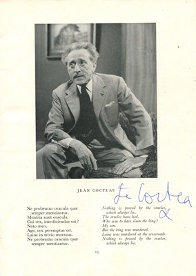 Lot 399 - COCTEAU JEAN: (1889-1963)