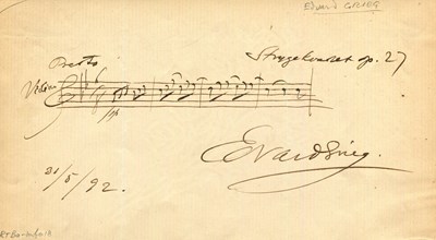 Lot 590 - GRIEG EDVARD: (1843-1907)
