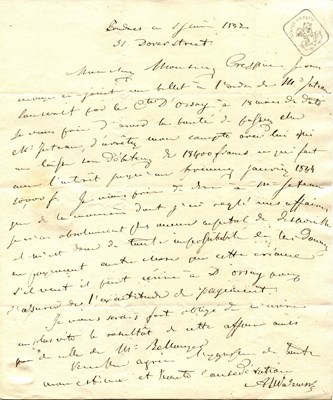 Lot 462 - WALEWSKI ALEXANDRE: (1810-1868)