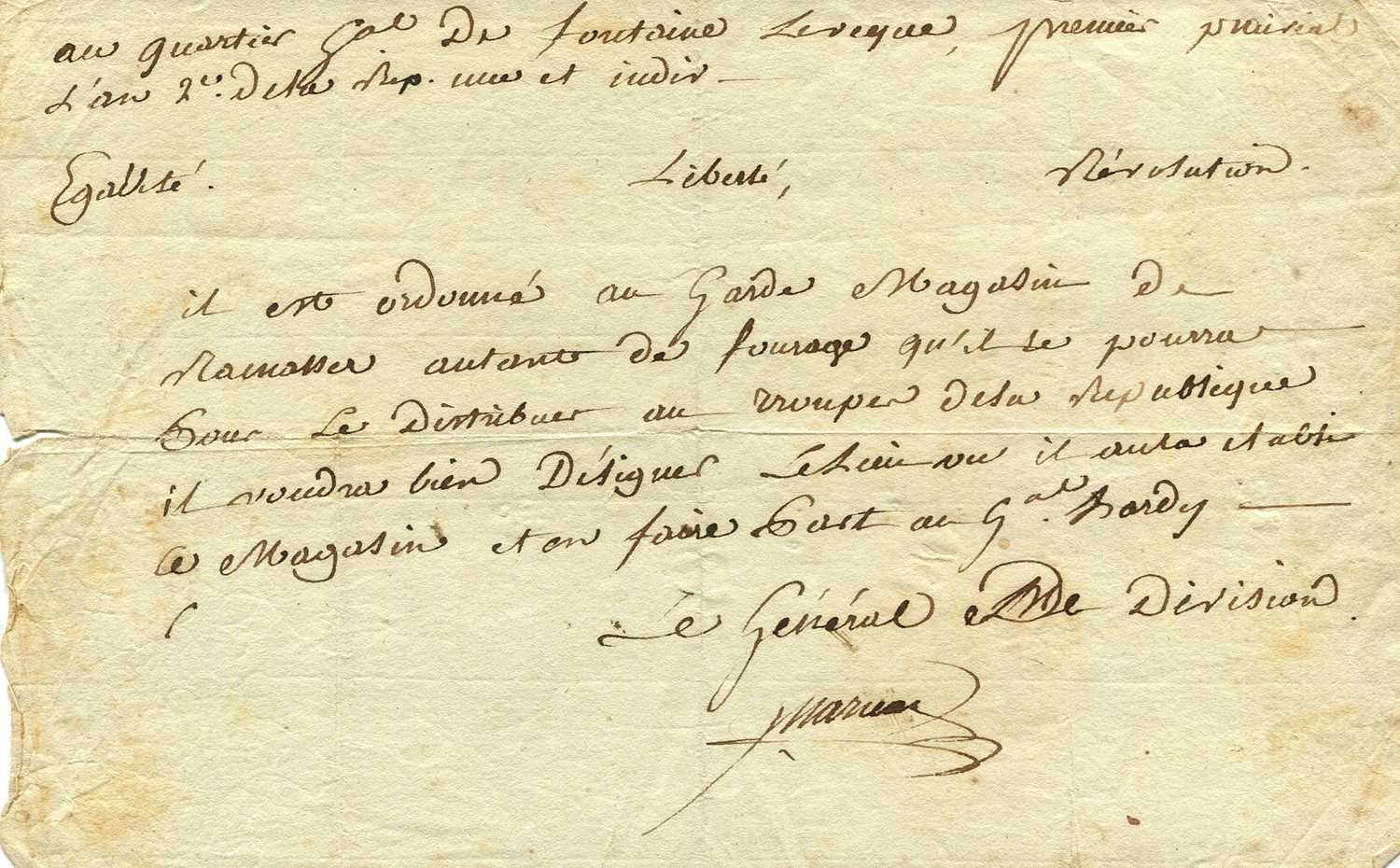 Lot 1510 - MARCEAU FRANCOIS SEVERIN: (1769-1796)
