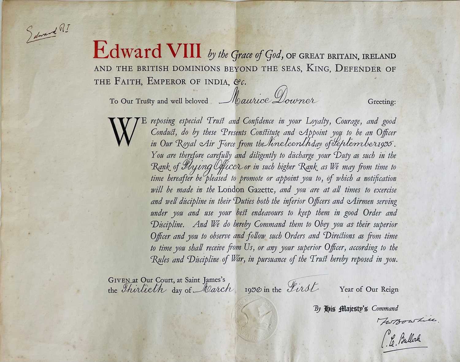 Lot 443 - EDWARD VIII: (1894-1972)
