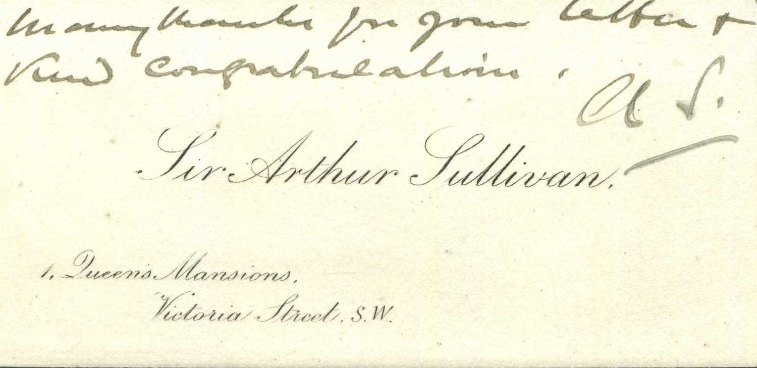 Lot 948 - SULLIVAN ARTHUR: (1842-1900)