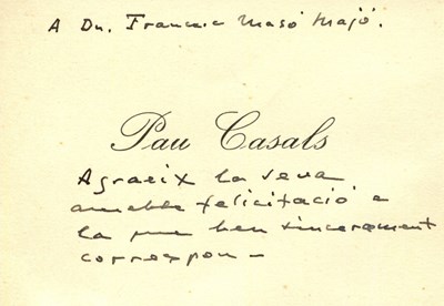 Lot 865 - CASALS PABLO: (1876-1973)