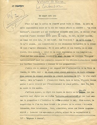 Lot 931 - LE CORBUSIER: (1887-1965)