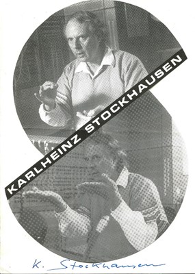 Lot 1006 - STOCKHAUSEN KARLHEINZ: (1928-2007)