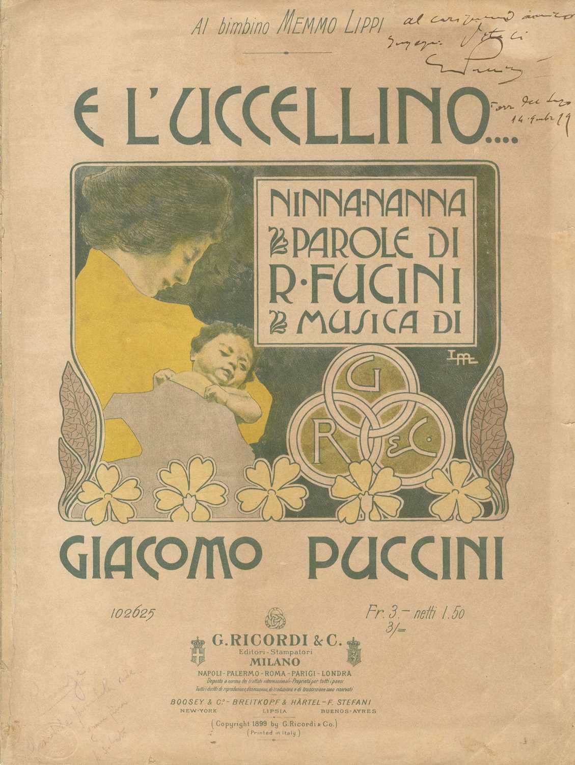 Lot 928 - PUCCINI GIACOMO: (1858-1924)