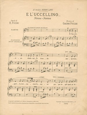 Lot 928 - PUCCINI GIACOMO: (1858-1924)