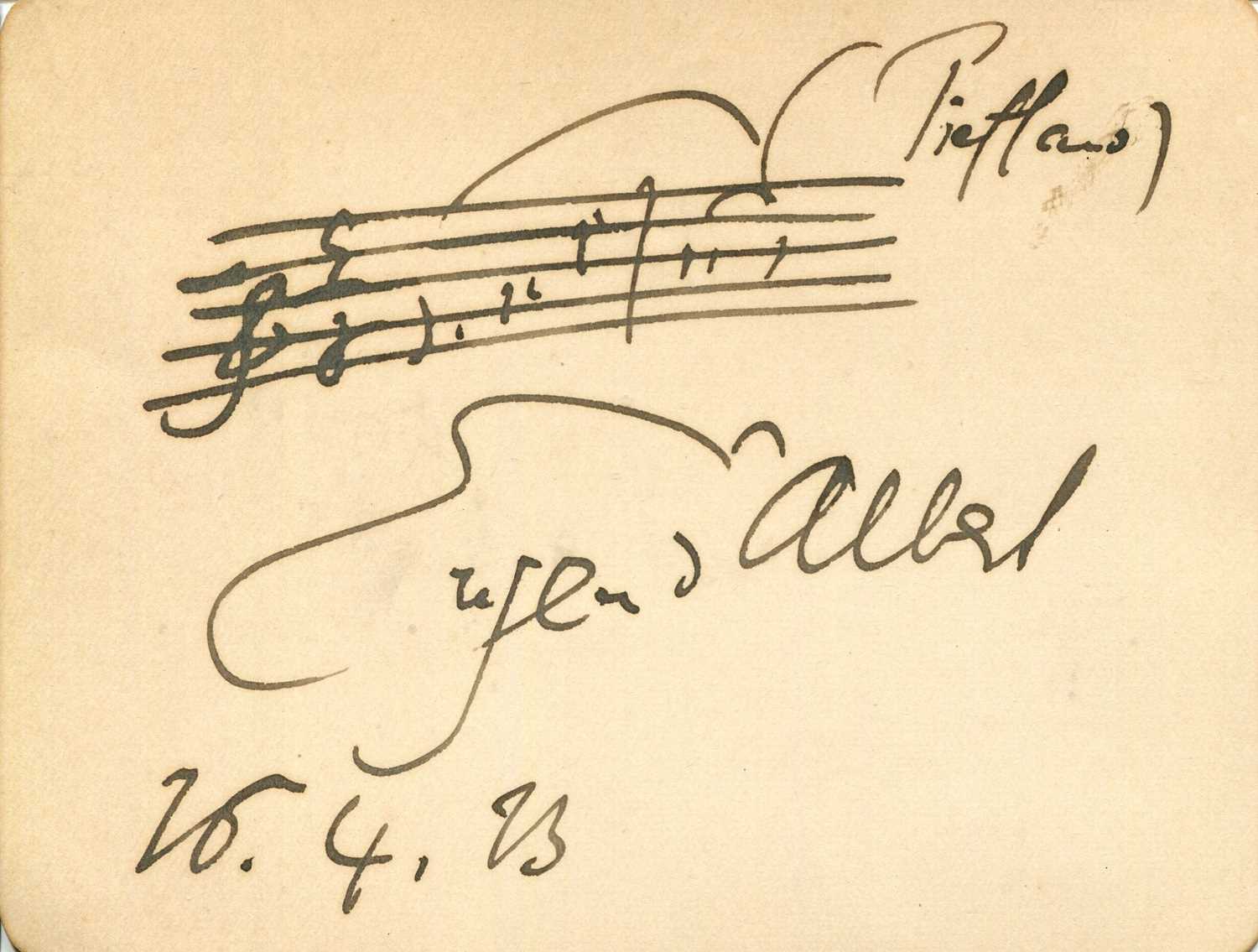 Lot 208 - D´ALBERT EUGENE: (1864-1932)