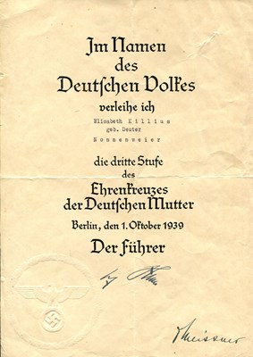 Lot 1500 - [HITLER ADOLF]: (1889-1945)