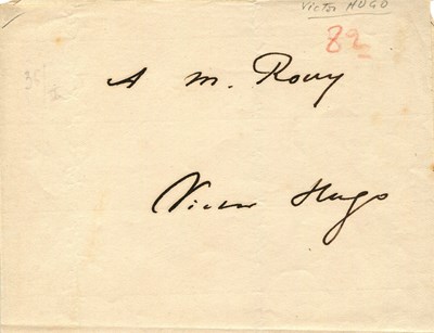 Lot 395 - HUGO VICTOR: (1802-1885)