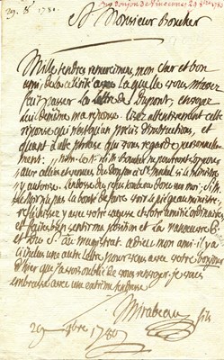 Lot 1512 - MIRABEAU HONORÉ COMTE DE