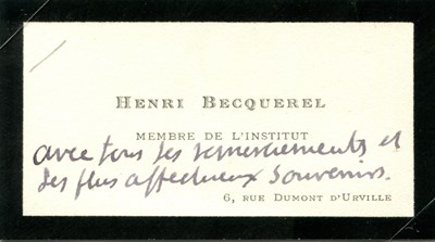 Lot 873 - BECQUEREL HENRI: (1852-1908)