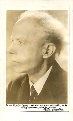 Lot 1009 - BARTOK BELA: (1881-1945)