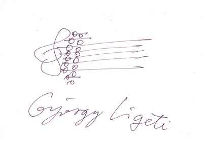 Lot 1011 - LIGETI GYORGY: (1923-2006)