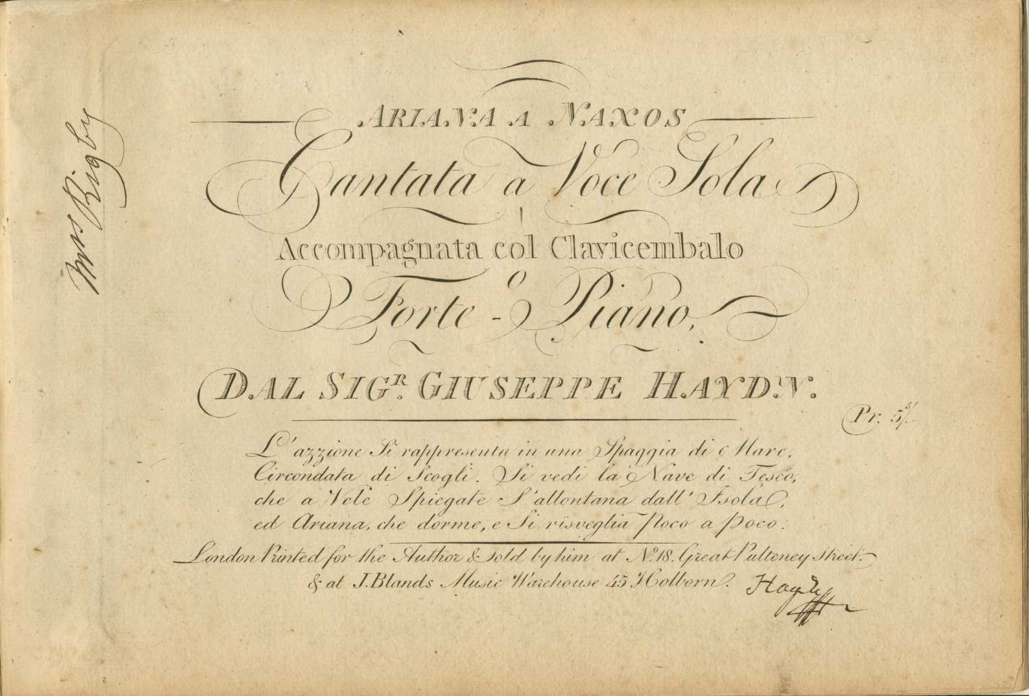 Lot 1434 - HAYDN JOSEPH: (1732-1809)