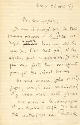 Lot 377 - ZOLA EMILE: (1840-1902)