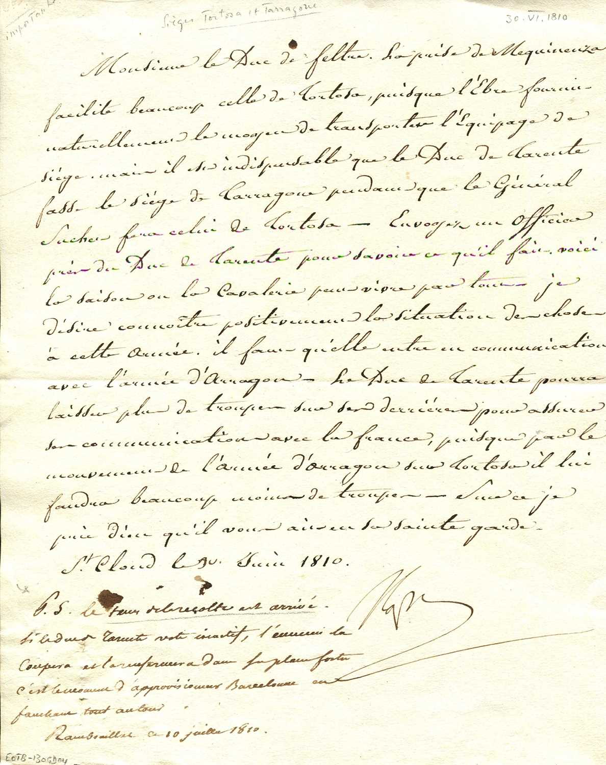 Lot 780 - NAPOLEON I: (1769-1821)