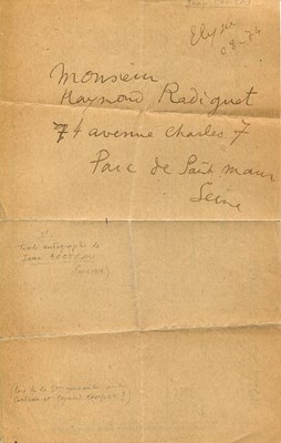 Lot 1060 - COCTEAU JEAN: (1889-1963)