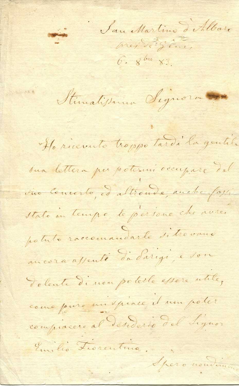 Lot 935 - SIVORI CAMILLO: (1815-1894)