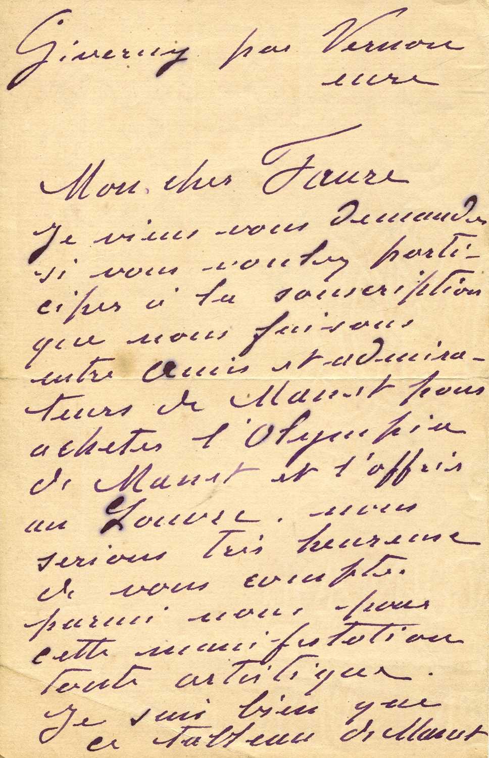 Lot 962 - MONET CLAUDE: (1840-1926)