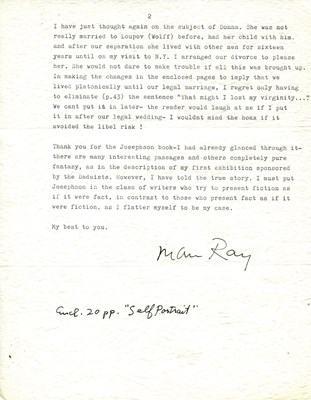 Lot 1033 - RAY MAN: (1890-1976)