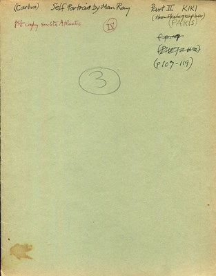Lot 1033 - RAY MAN: (1890-1976)