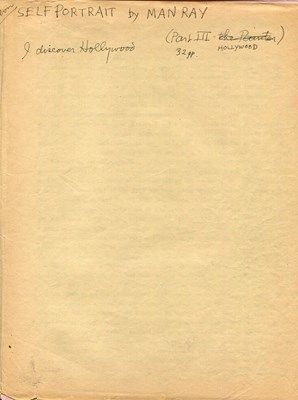 Lot 1033 - RAY MAN: (1890-1976)