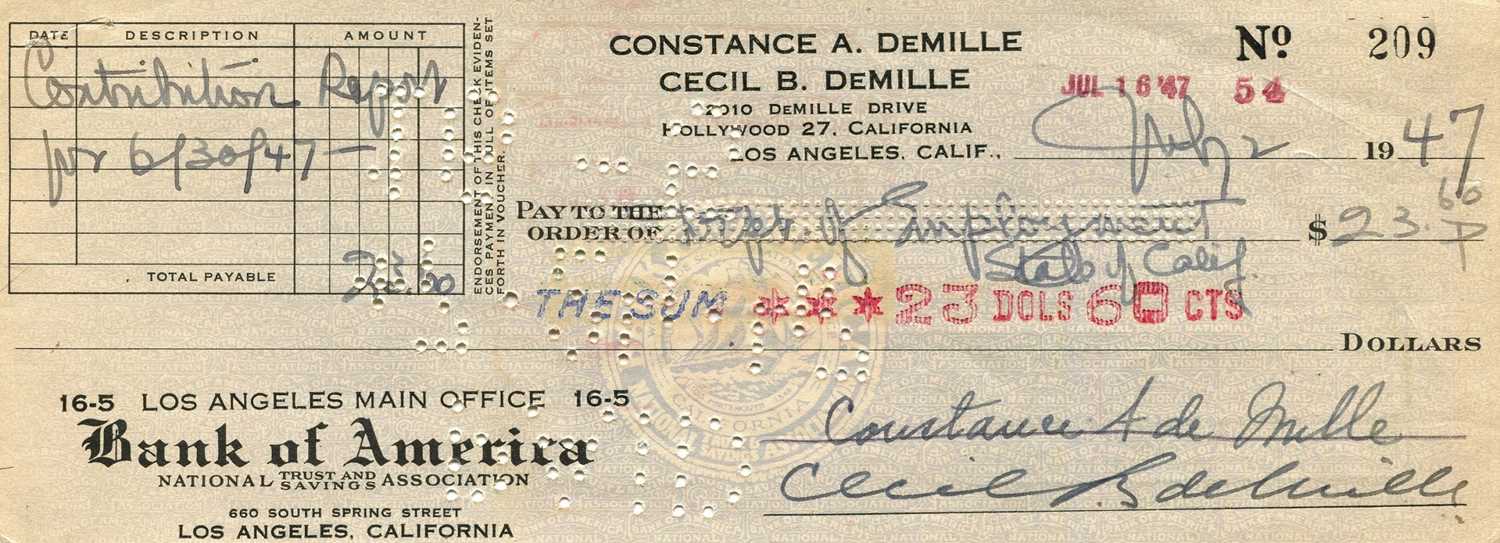 Lot 50 - DEMILLE CECIL B.: (1881-1959)