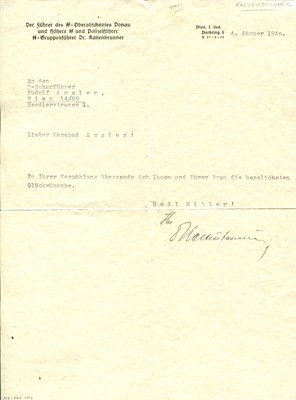 Lot 1182 - KALTENBRUNNER ERNST: (1903-1946)