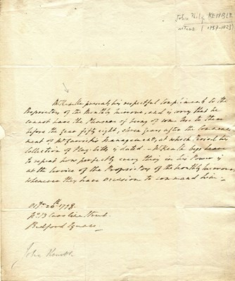 Lot 301 - KEMBLE JOHN PHILIP: (1757-1823)