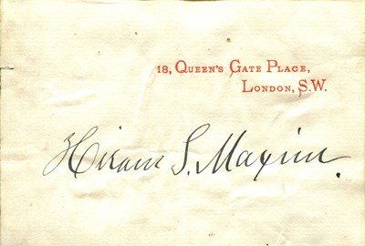Lot 716 - MAXIM HIRAM S.: (1840-1916)