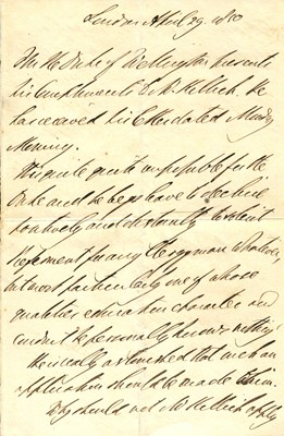 Lot 320 - WELLINGTON DUKE OF: (1769-1852)