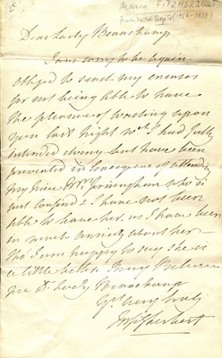 Lot 709 - FITZHERBERT MARIA: (1756-1837)