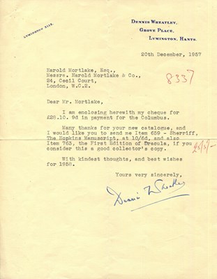 Lot 443 - WHEATLEY DENNIS: (1897-1977)