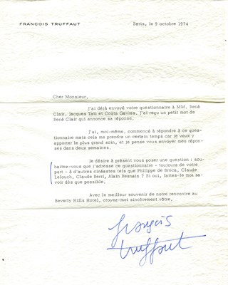 Lot 503 - TRUFFAUT FRANÇOIS: (1932-1984)