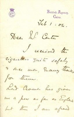 Lot 698 - [CARTER HOWARD]: MOUNTBATTEN ALEXANDER: (1886-1960)
