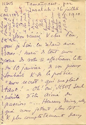Lot 690 - FOUCAULD CHARLES DE: (1858-1916)