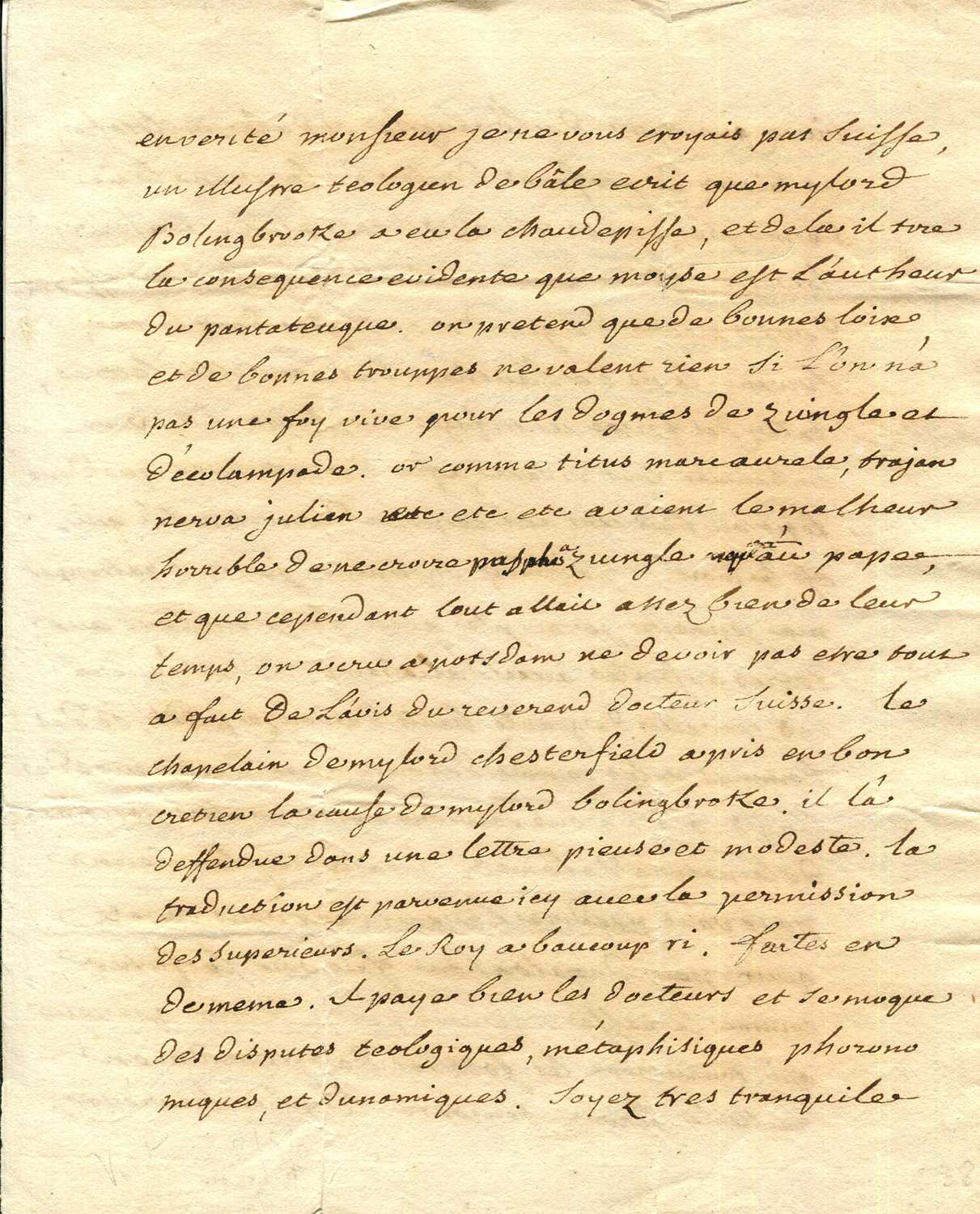 Lot 1055 - VOLTAIRE: (1694-1778)