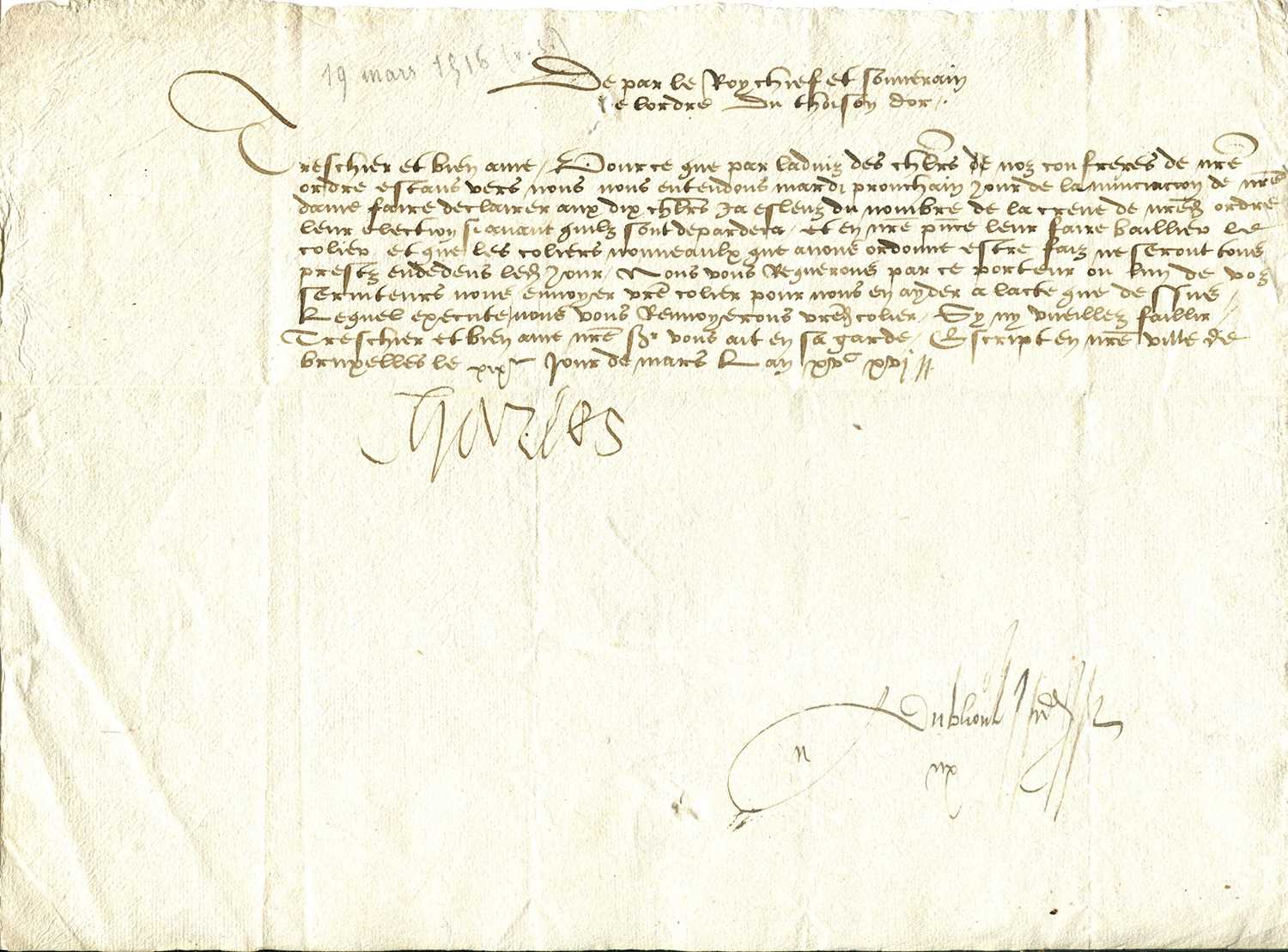 Lot 1210 - CHARLES V: (1500-1558)