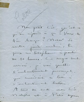 Lot 429 - COLETTE: (1873-1954)