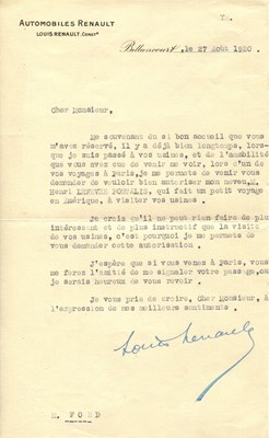 Lot 638 - RENAULT LOUIS: (1877-1944)