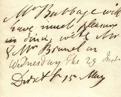 Lot 1112 - BABBAGE CHARLES: (1791-1871)