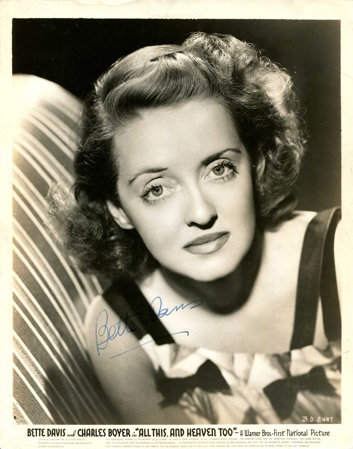 Lot 318 - DAVIS BETTE: (1908-1989)
