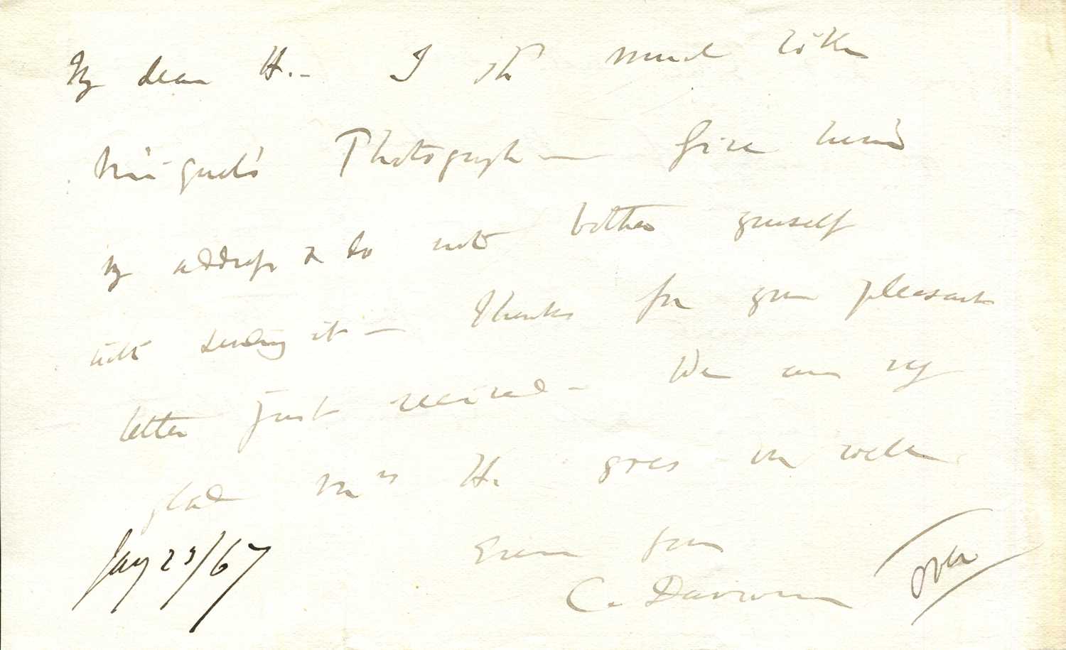Lot 1211 - DARWIN CHARLES: (1809-1882)