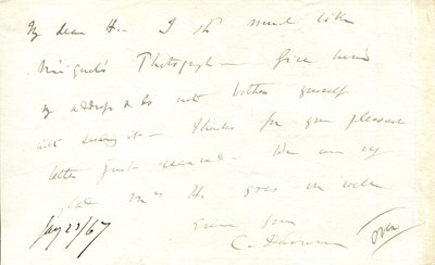 Lot 1211 - DARWIN CHARLES: (1809-1882)