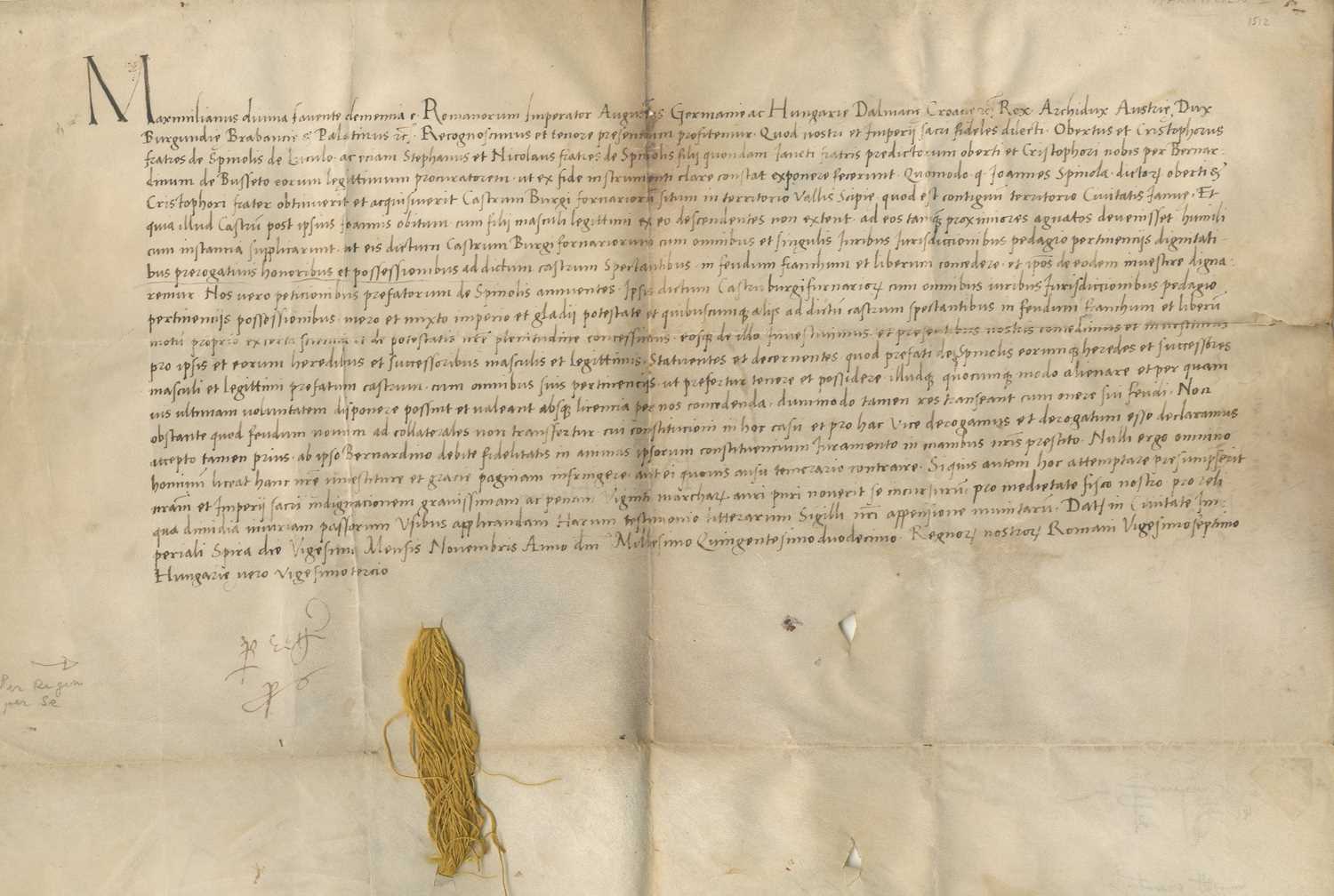 Lot 1209 - MAXIMILIAN I: (1459-1519)