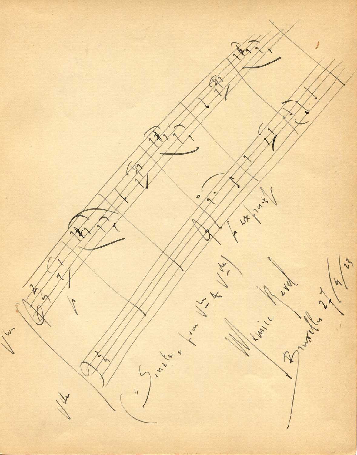 Lot 754 - RAVEL MAURICE: (1875-1937)